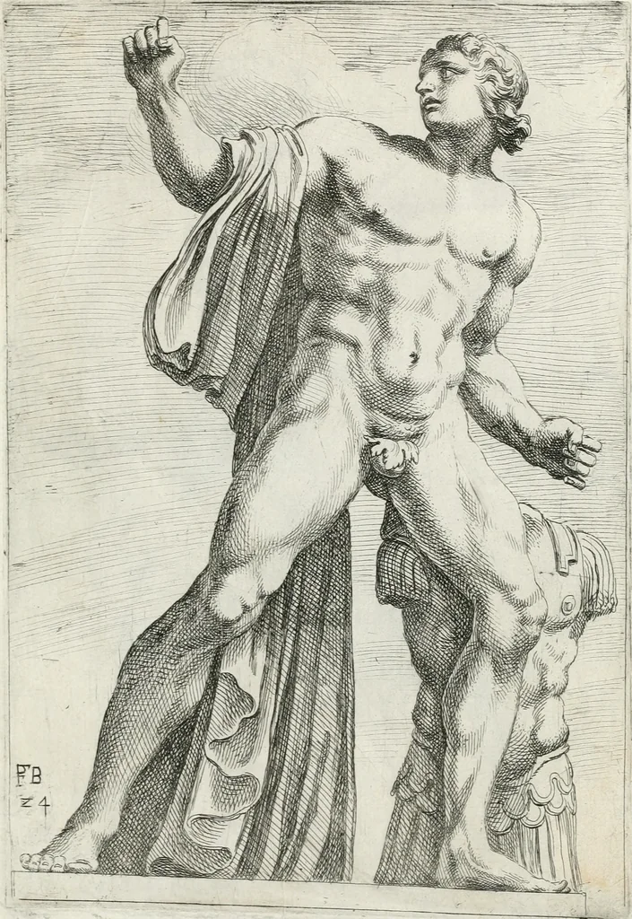 An illustration from Segmenta nobilium signorum e statuaru : quæ temporis dentem inuidium euasere Urbis æternæ ruinis erepta, typis æneis ab se commissa perptuæ uenerationis monimentum, 1638, leaf 52