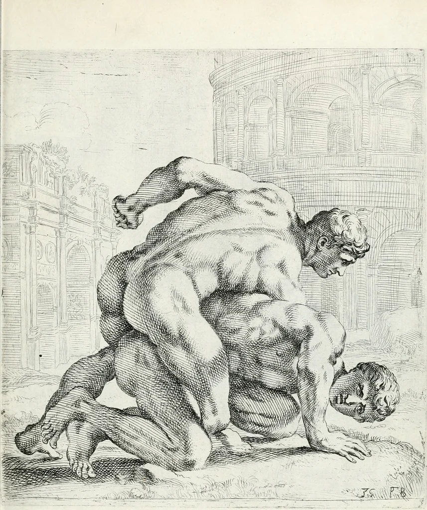 An illustration from Segmenta nobilium signorum e statuaru : quæ temporis dentem inuidium euasere Urbis æternæ ruinis erepta, typis æneis ab se commissa perptuæ uenerationis monimentum, 1638, leaf 74