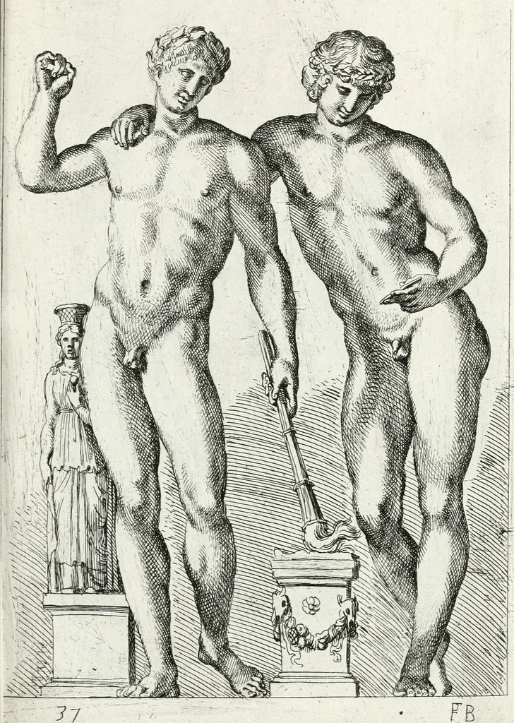 An illustration from Segmenta nobilium signorum e statuaru : quæ temporis dentem inuidium euasere Urbis æternæ ruinis erepta, typis æneis ab se commissa perptuæ uenerationis monimentum, 1638, leaf 78