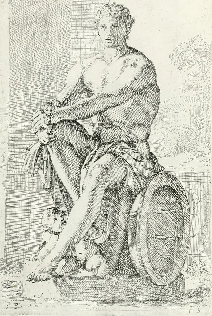 An illustration from Segmenta nobilium signorum e statuaru : quæ temporis dentem inuidium euasere Urbis æternæ ruinis erepta, typis æneis ab se commissa perptuæ uenerationis monimentum, 1638, leaf 80