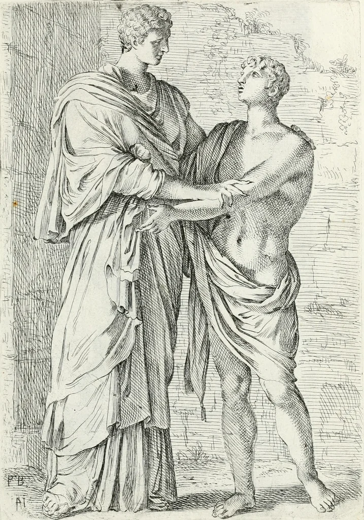 An illustration from Segmenta nobilium signorum e statuaru : quæ temporis dentem inuidium euasere Urbis æternæ ruinis erepta, typis æneis ab se commissa perptuæ uenerationis monimentum, 1638, leaf 86