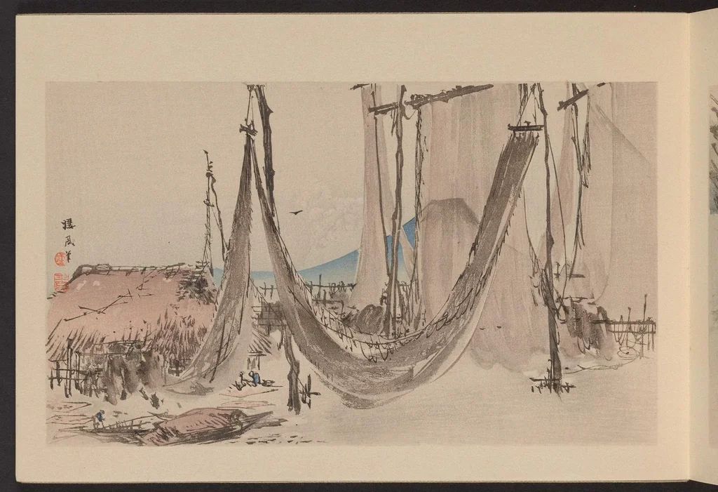 An illustration from Seihō jūni Fuji, 1894, leaf 11