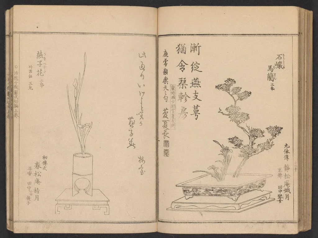 An illustration from Seizan goryū ikebana senbei zushiki : shohen, 1857, leaf 22
