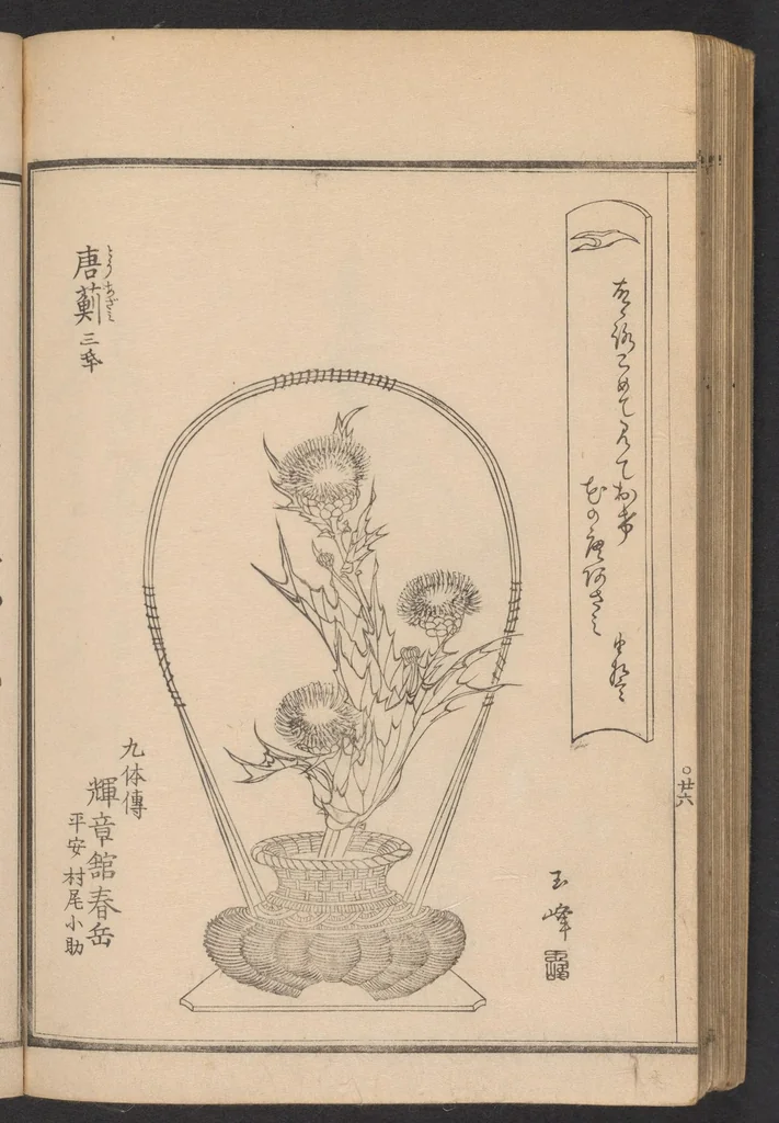 An illustration from Seizan goryū ikebana senbei zushiki : shohen, 1857, leaf 28
