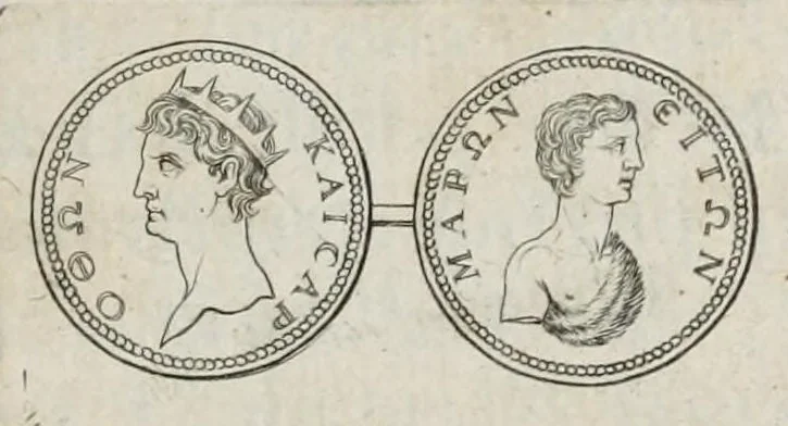 An illustration from Selecta numismata antiqua, 1684, leaf 149