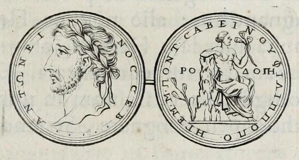 An illustration from Selecta numismata antiqua, 1684, leaf 169