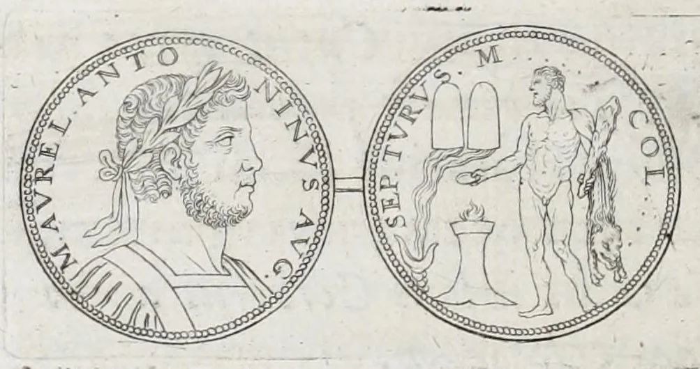 An illustration from Selecta numismata antiqua, 1684, leaf 180