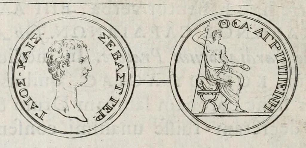 An illustration from Selecta numismata antiqua, 1684, leaf 320