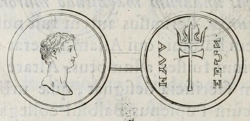 An illustration from Selecta numismata antiqua, 1684, leaf 328