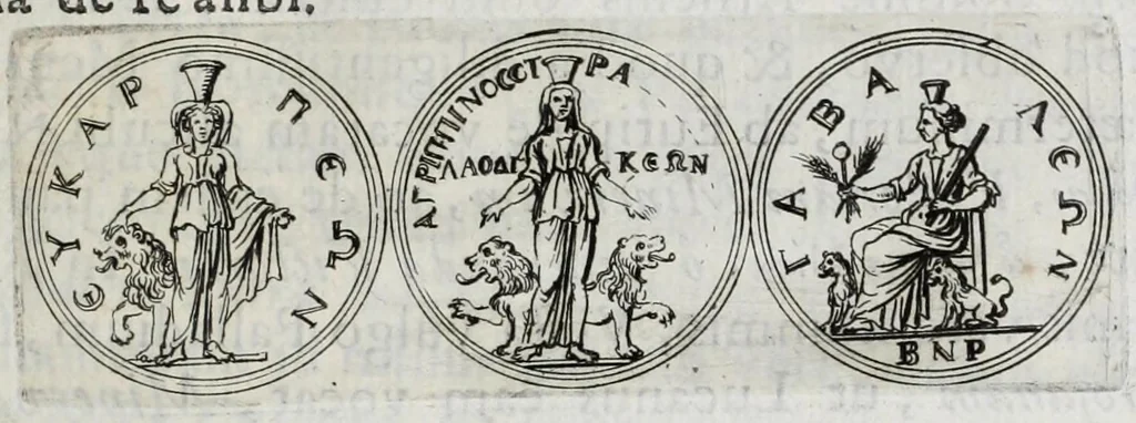 An illustration from Selecta numismata antiqua, 1684, leaf 381