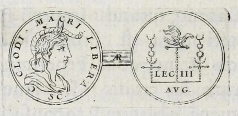 An illustration from Selecta numismata antiqua, 1684, leaf 424