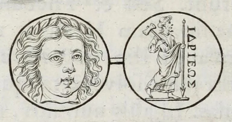 An illustration from Selecta numismata antiqua, 1684, leaf 48