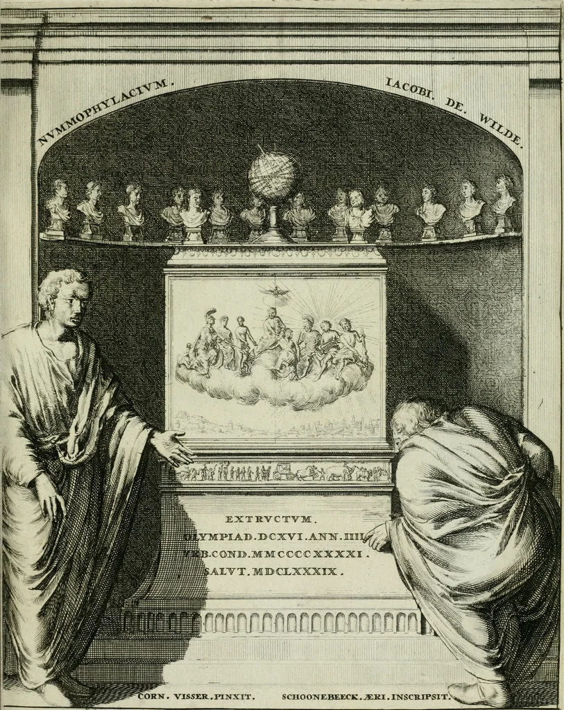 An illustration from Selecta numismata antiqua : ex musaeo Jacobi de Wilde, 1692, leaf 14