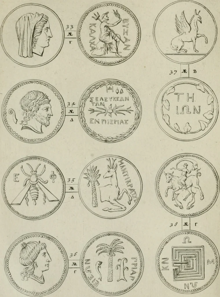 An illustration from Selecta numismata antiqua : ex musaeo Jacobi de Wilde, 1692, leaf 33
