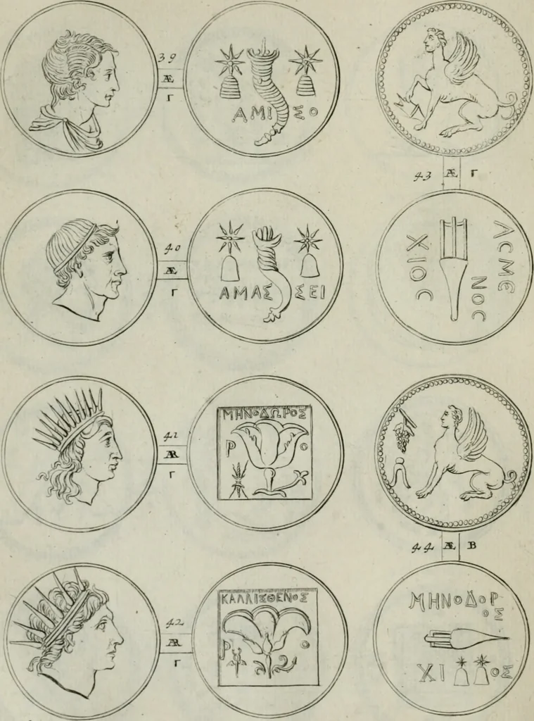 An illustration from Selecta numismata antiqua : ex musaeo Jacobi de Wilde, 1692, leaf 35