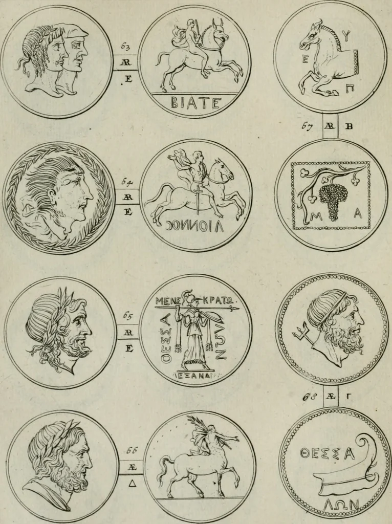 An illustration from Selecta numismata antiqua : ex musaeo Jacobi de Wilde, 1692, leaf 43