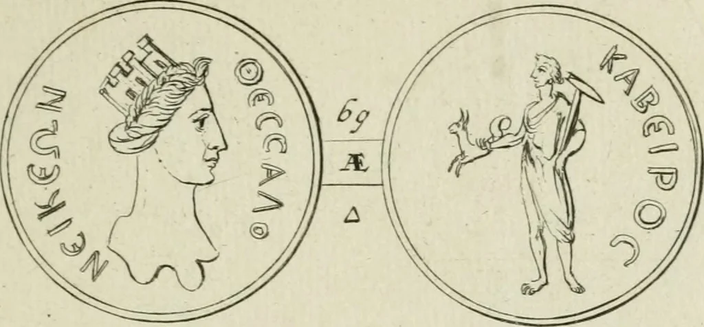 An illustration from Selecta numismata antiqua : ex musaeo Jacobi de Wilde, 1692, leaf 44