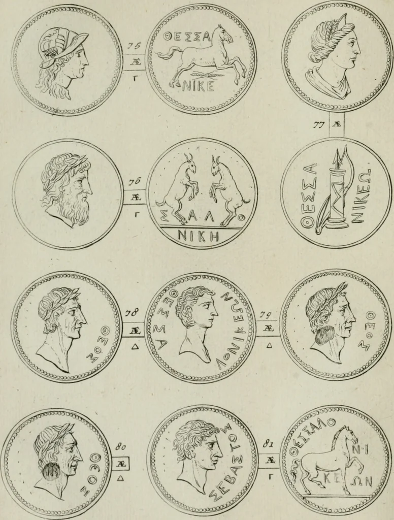 An illustration from Selecta numismata antiqua : ex musaeo Jacobi de Wilde, 1692, leaf 47