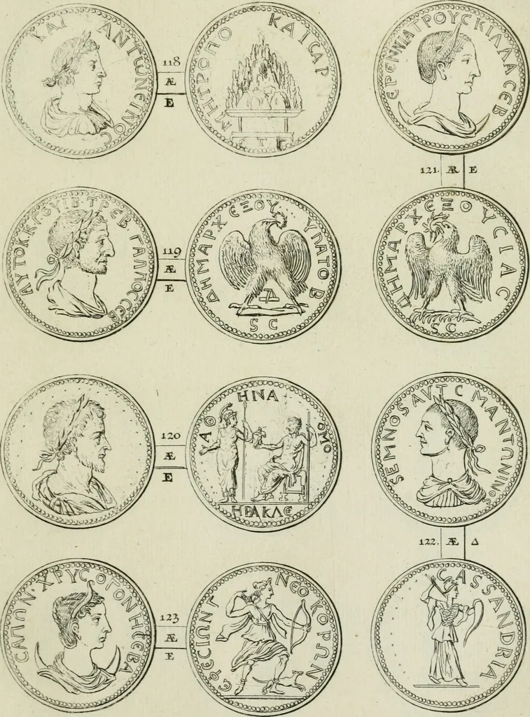 An illustration from Selecta numismata antiqua : ex musaeo Jacobi de Wilde, 1692, leaf 60