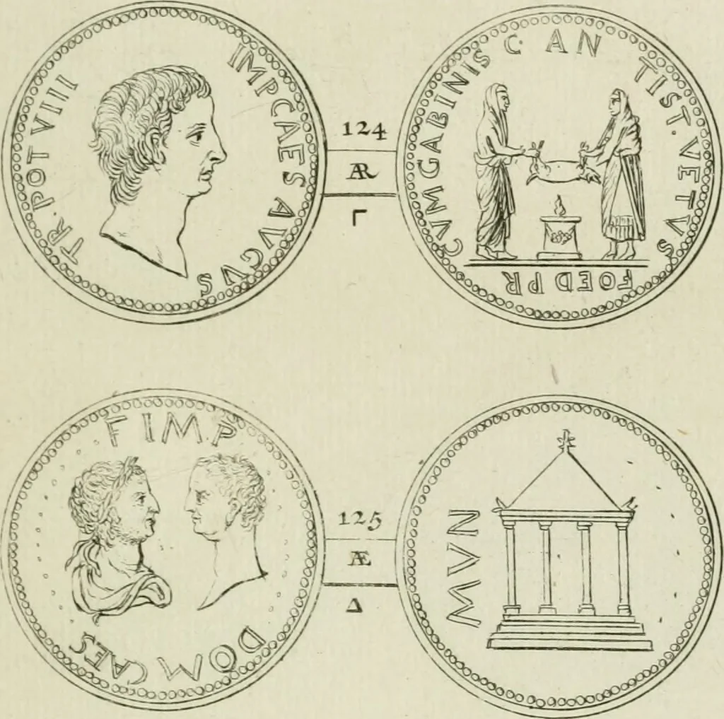 An illustration from Selecta numismata antiqua : ex musaeo Jacobi de Wilde, 1692, leaf 62