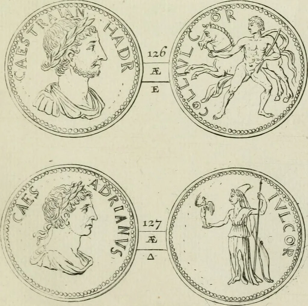 An illustration from Selecta numismata antiqua : ex musaeo Jacobi de Wilde, 1692, leaf 62