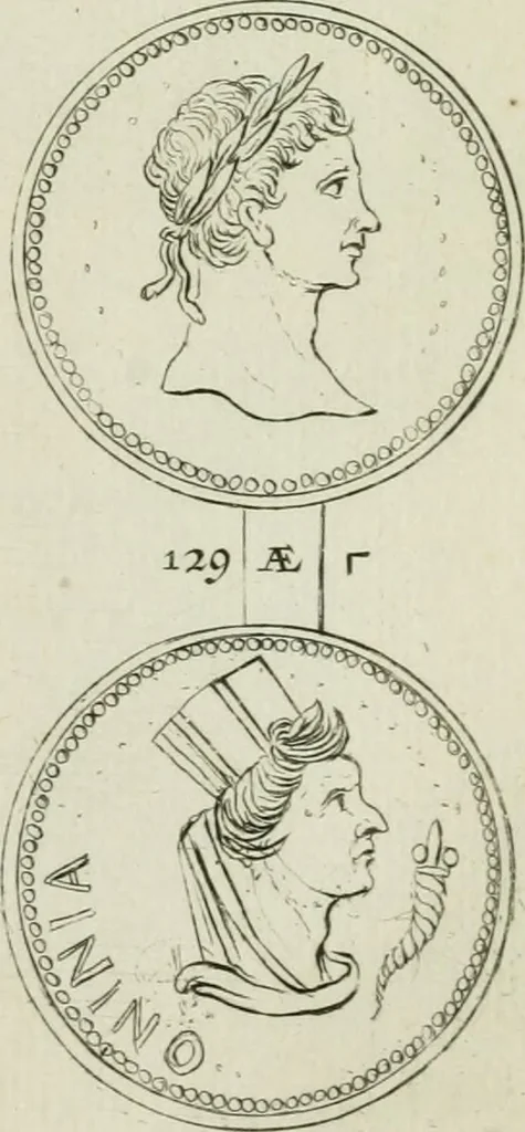 An illustration from Selecta numismata antiqua : ex musaeo Jacobi de Wilde, 1692, leaf 62