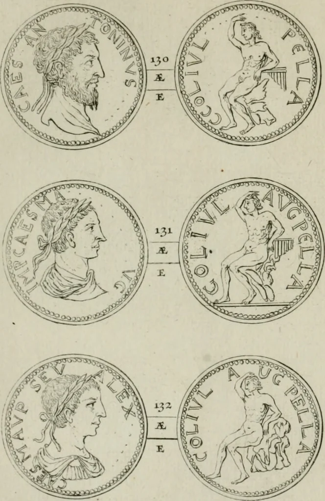 An illustration from Selecta numismata antiqua : ex musaeo Jacobi de Wilde, 1692, leaf 65