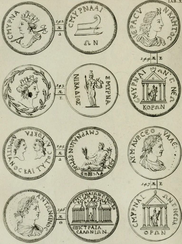 An illustration from Selecta numismata antiqua : ex musaeo Jacobi de Wilde, 1692, leaf 69