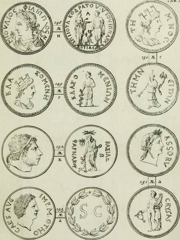 An illustration from Selecta numismata antiqua : ex musaeo Jacobi de Wilde, 1692, leaf 70