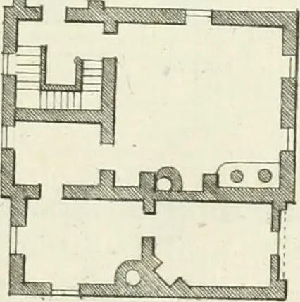 An illustration from Select architecture : being regular designs of plans and elevations well suited to both town and country : in which the magnificence and beauty, the purity and simplicity of designing, for every species of that noble art, is accurately treated, and with great variety exemplified, from the plain town-house to the stately hotel, and in the country from the genteel and convenient farm-house to the parochial church : with suitable embellishments : also bridges, baths, summer-houses, &c. ... : illustrated with fifty copper plates, quarto, 1755, leaf 56