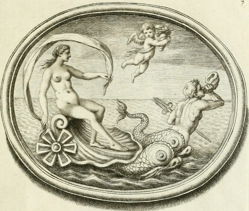 An illustration from A select collection of drawings from curious antique gems : most of them in the possession of the nobility and gentry of this kingdom : etched after the manner of Rembrandt, 1768, leaf 102
