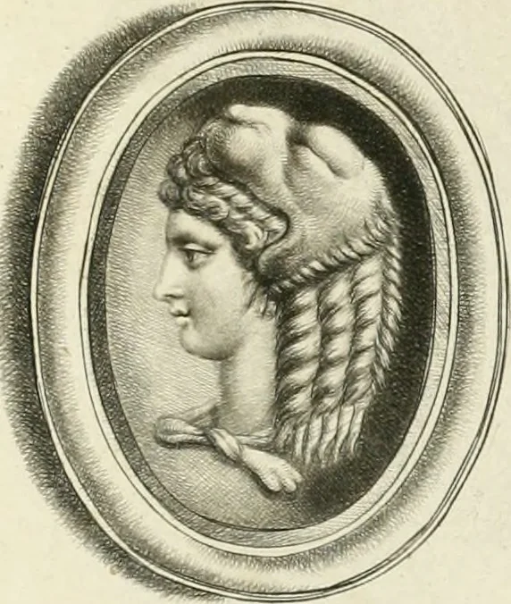 An illustration from A select collection of drawings from curious antique gems : most of them in the possession of the nobility and gentry of this kingdom : etched after the manner of Rembrandt, 1768, leaf 104