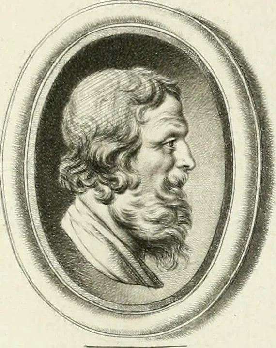 An illustration from A select collection of drawings from curious antique gems : most of them in the possession of the nobility and gentry of this kingdom : etched after the manner of Rembrandt, 1768, leaf 128