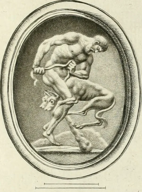An illustration from A select collection of drawings from curious antique gems : most of them in the possession of the nobility and gentry of this kingdom : etched after the manner of Rembrandt, 1768, leaf 66