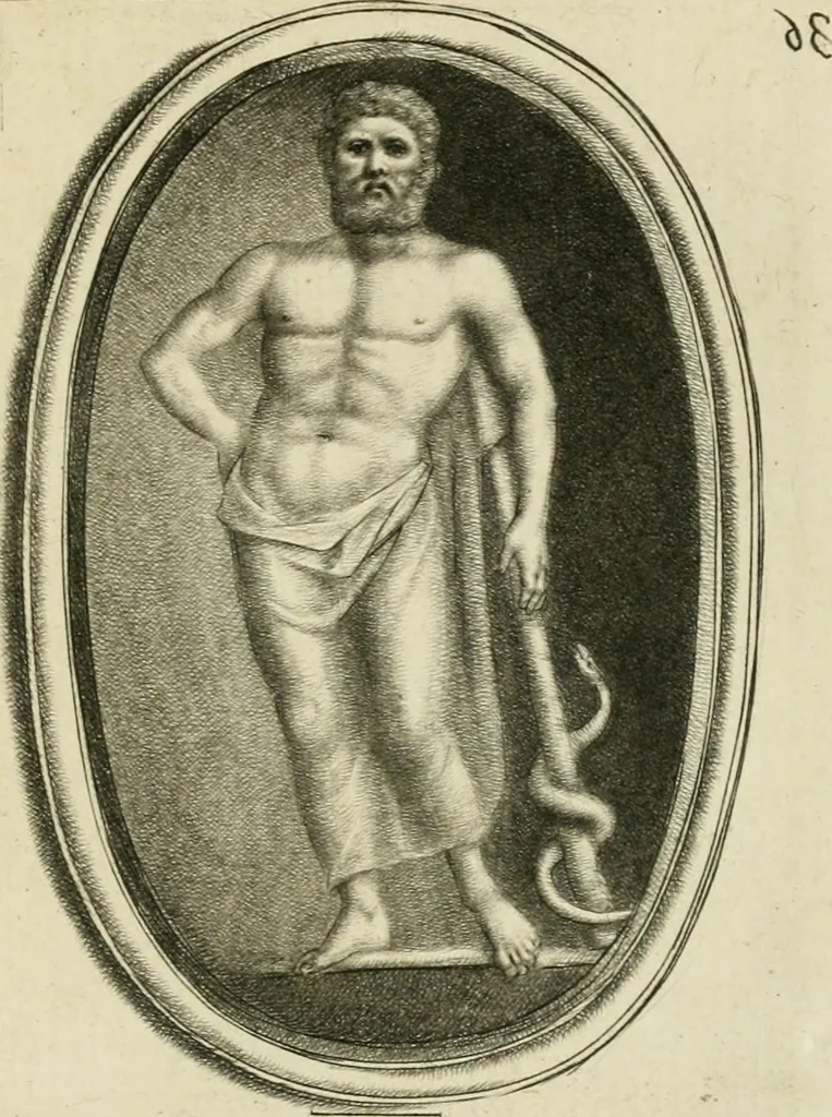 An illustration from A select collection of drawings from curious antique gems : most of them in the possession of the nobility and gentry of this kingdom : etched after the manner of Rembrandt, 1768, leaf 100