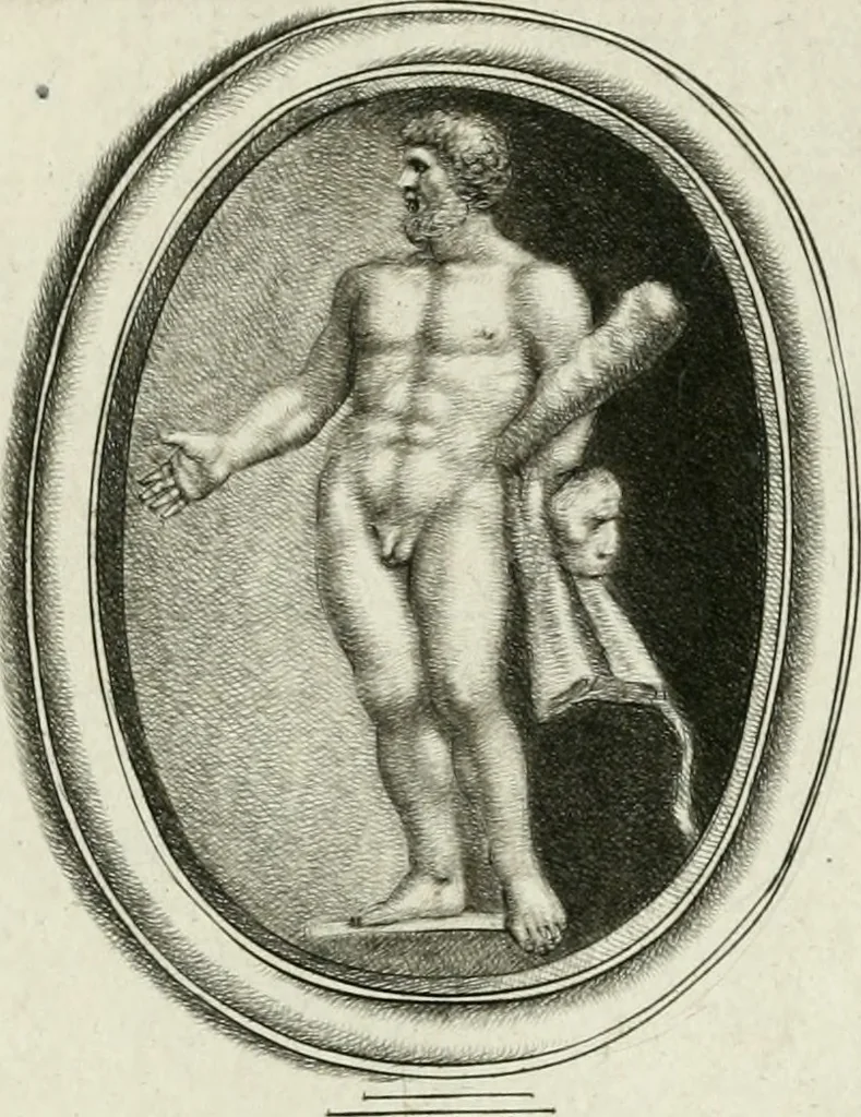An illustration from A select collection of drawings from curious antique gems : most of them in the possession of the nobility and gentry of this kingdom : etched after the manner of Rembrandt, 1768, leaf 116
