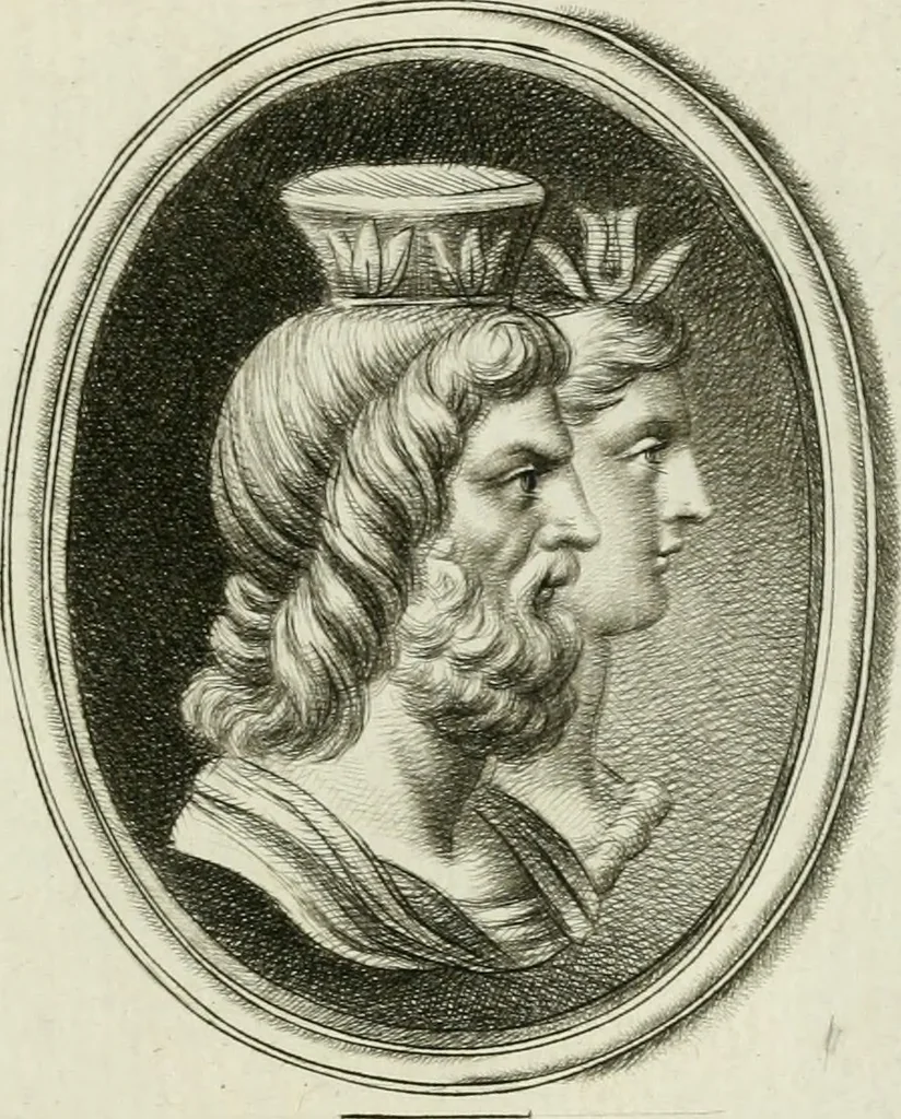An illustration from A select collection of drawings from curious antique gems : most of them in the possession of the nobility and gentry of this kingdom : etched after the manner of Rembrandt, 1768, leaf 12