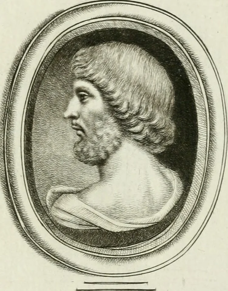 An illustration from A select collection of drawings from curious antique gems : most of them in the possession of the nobility and gentry of this kingdom : etched after the manner of Rembrandt, 1768, leaf 126