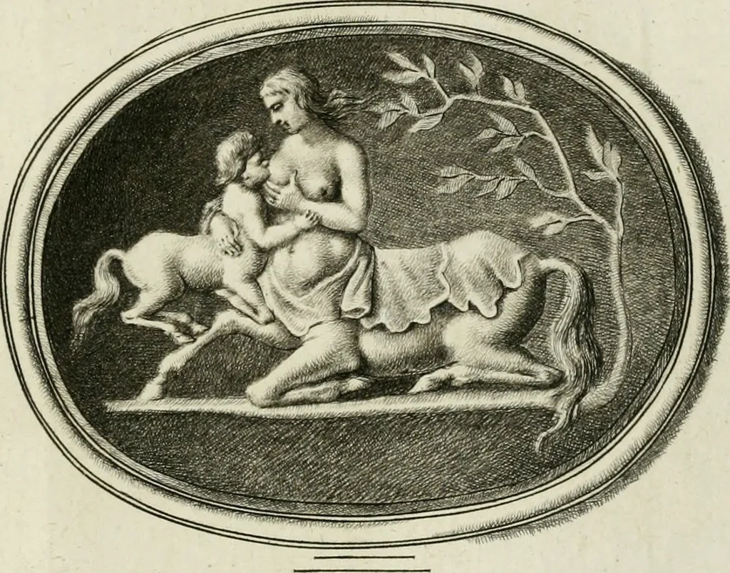 An illustration from A select collection of drawings from curious antique gems : most of them in the possession of the nobility and gentry of this kingdom : etched after the manner of Rembrandt, 1768, leaf 14