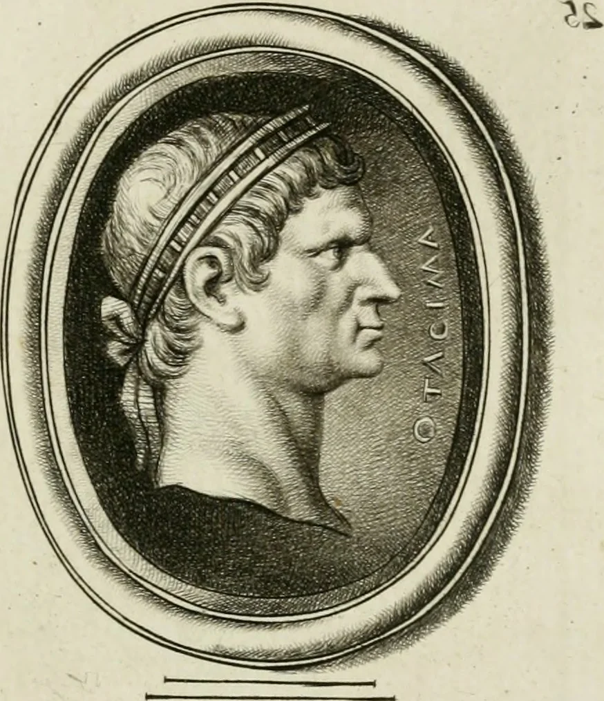 An illustration from A select collection of drawings from curious antique gems : most of them in the possession of the nobility and gentry of this kingdom : etched after the manner of Rembrandt, 1768, leaf 16