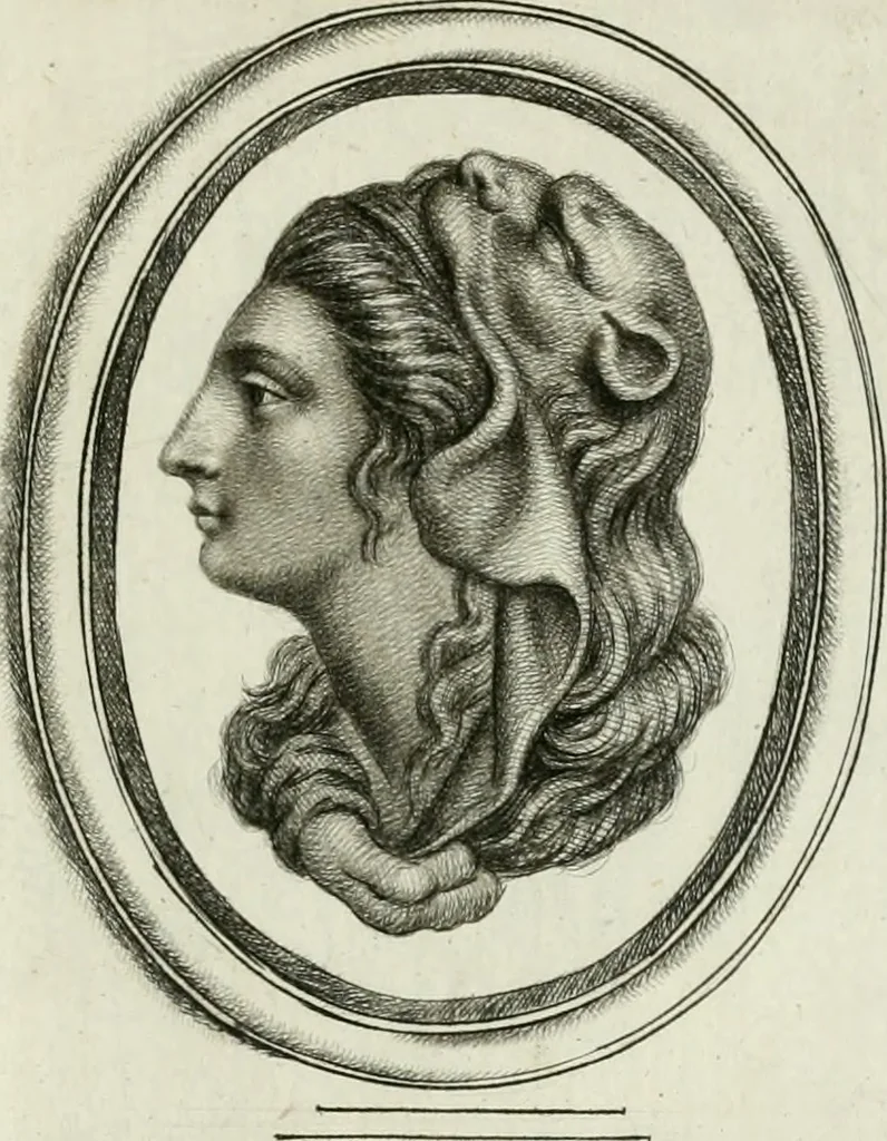 An illustration from A select collection of drawings from curious antique gems : most of them in the possession of the nobility and gentry of this kingdom : etched after the manner of Rembrandt, 1768, leaf 18
