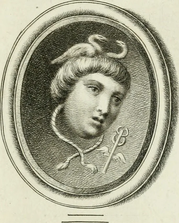 An illustration from A select collection of drawings from curious antique gems : most of them in the possession of the nobility and gentry of this kingdom : etched after the manner of Rembrandt, 1768, leaf 24