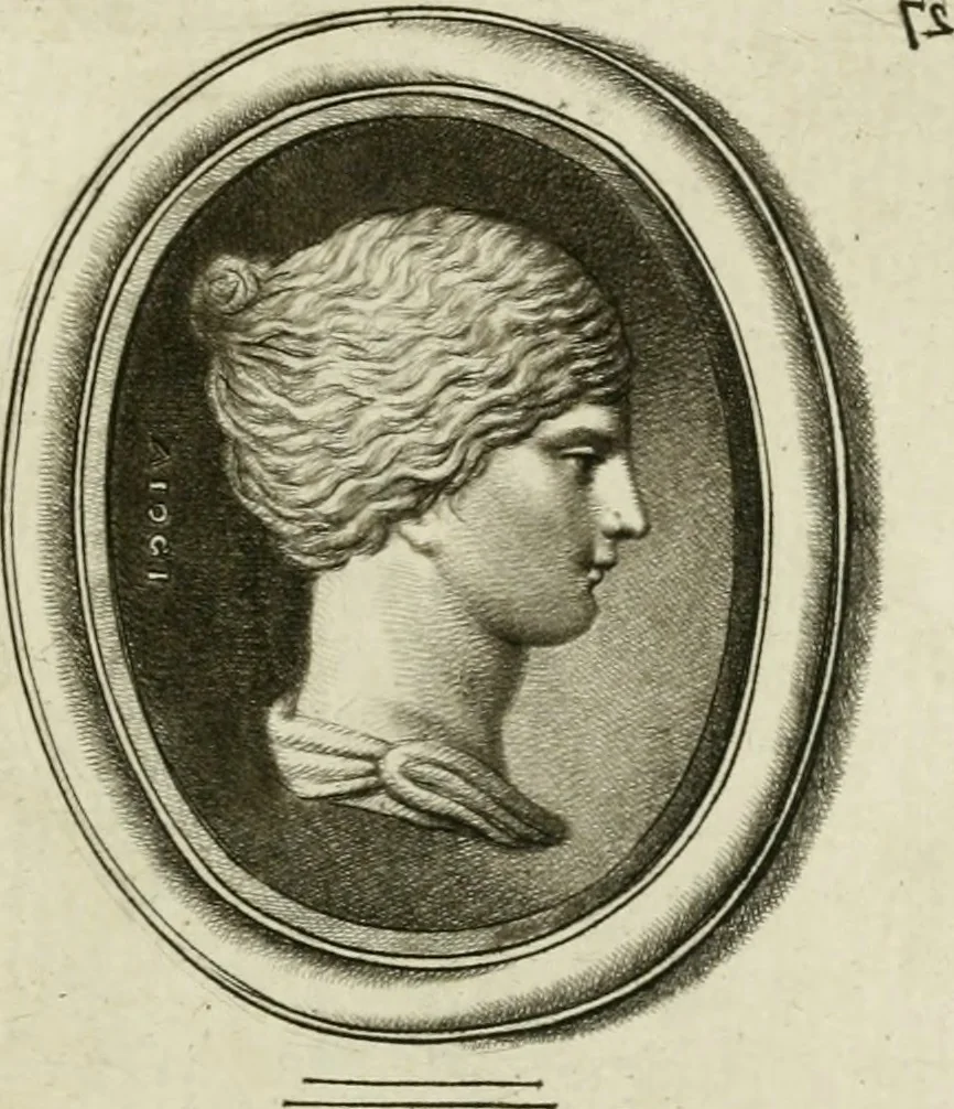 An illustration from A select collection of drawings from curious antique gems : most of them in the possession of the nobility and gentry of this kingdom : etched after the manner of Rembrandt, 1768, leaf 40