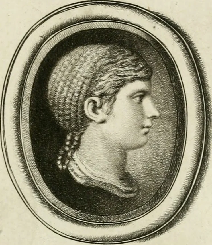 An illustration from A select collection of drawings from curious antique gems : most of them in the possession of the nobility and gentry of this kingdom : etched after the manner of Rembrandt, 1768, leaf 48