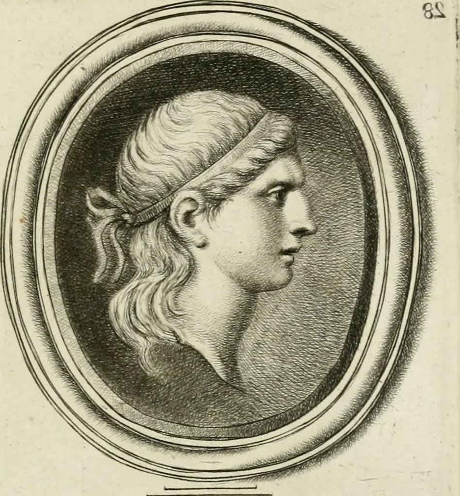 An illustration from A select collection of drawings from curious antique gems : most of them in the possession of the nobility and gentry of this kingdom : etched after the manner of Rembrandt, 1768, leaf 50