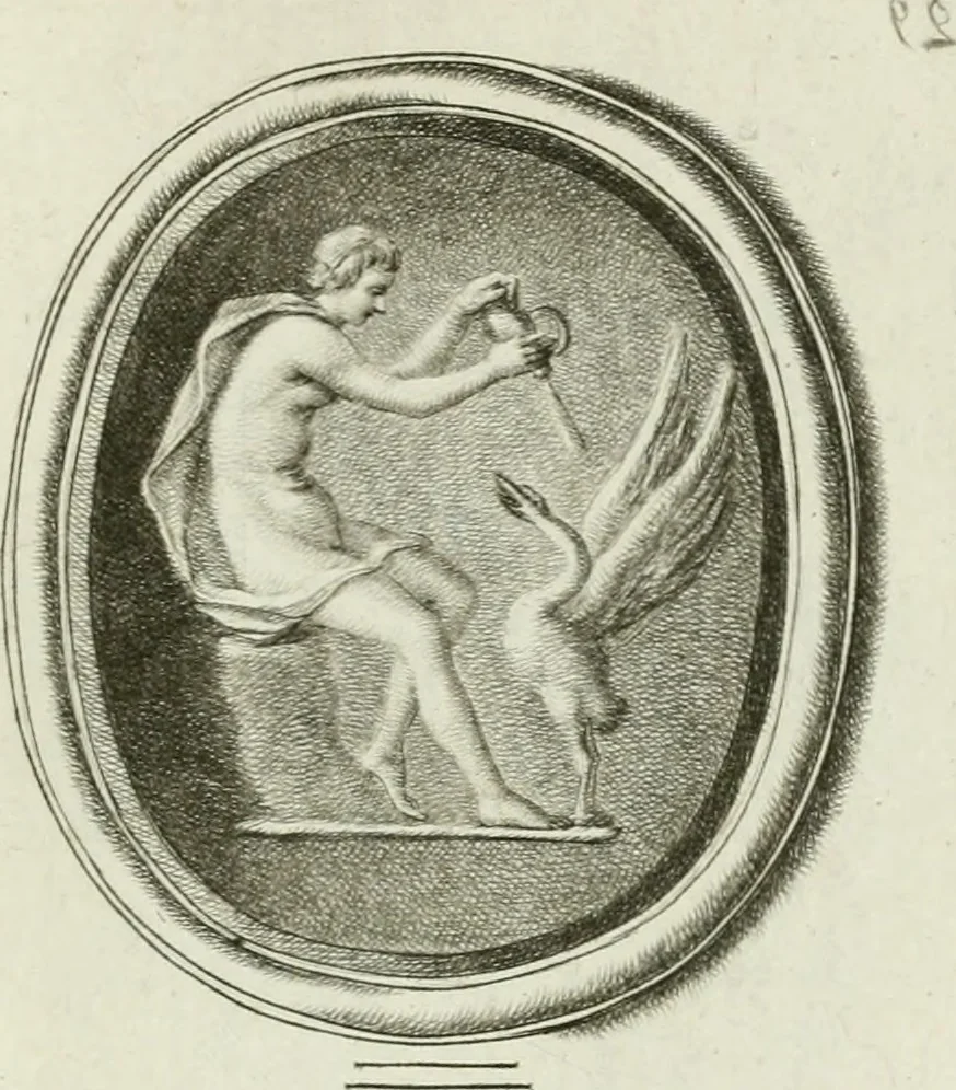 An illustration from A select collection of drawings from curious antique gems : most of them in the possession of the nobility and gentry of this kingdom : etched after the manner of Rembrandt, 1768, leaf 58