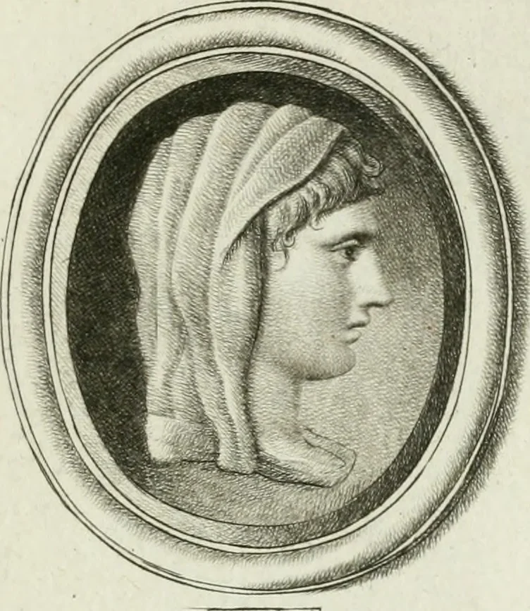 An illustration from A select collection of drawings from curious antique gems : most of them in the possession of the nobility and gentry of this kingdom : etched after the manner of Rembrandt, 1768, leaf 60