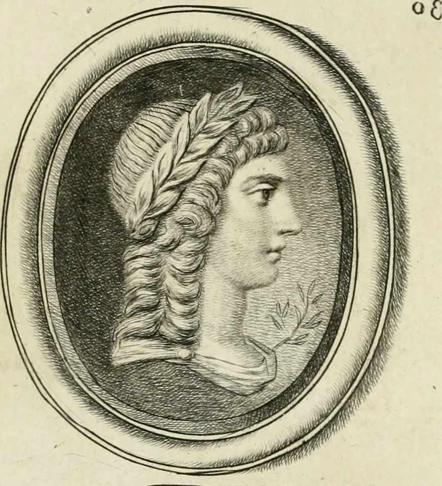 An illustration from A select collection of drawings from curious antique gems : most of them in the possession of the nobility and gentry of this kingdom : etched after the manner of Rembrandt, 1768, leaf 64