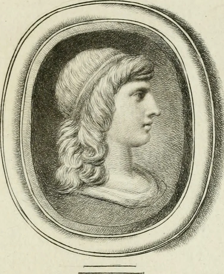 An illustration from A select collection of drawings from curious antique gems : most of them in the possession of the nobility and gentry of this kingdom : etched after the manner of Rembrandt, 1768, leaf 66