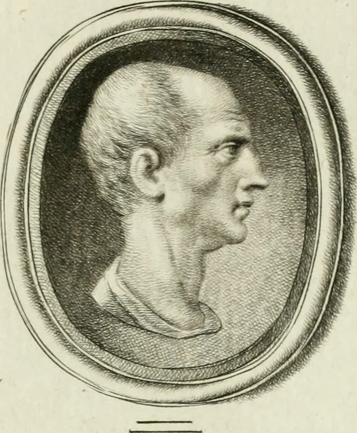 An illustration from A select collection of drawings from curious antique gems : most of them in the possession of the nobility and gentry of this kingdom : etched after the manner of Rembrandt, 1768, leaf 68